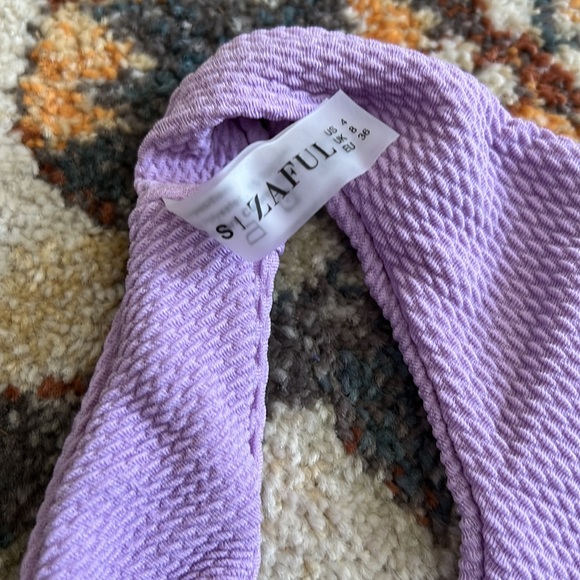 NWT Zaful Scoop Neck Lilac Two Piece Bikini - Picture 5 of 7